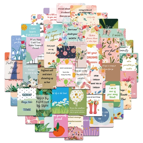 Biglietti per Contenitori Pranzo Scolastici per Bambini Carte Motivazionali Adesivi con Citazioni Ispiratrici Decorativi Impermeabili