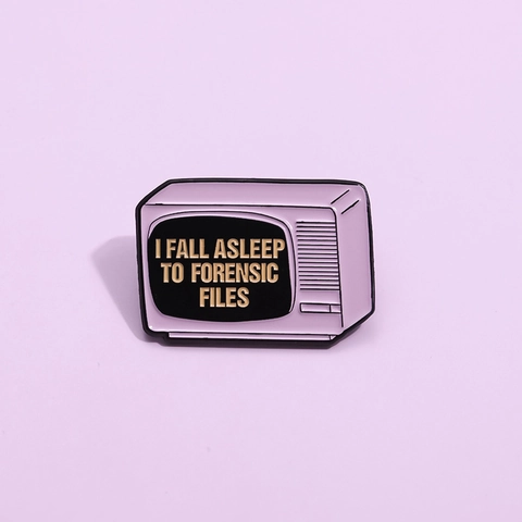 Pin Esmaltado Con Forma De TV Retro Broche De Aleación Insignia De Texto Personalizado Para Ropa Bolsos Sombreros Joyería