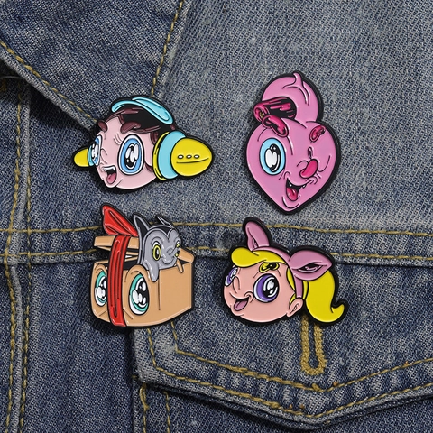 Broche Creativo de Aleación Esmaltado Arte Pop de Dibujos Animados Insignia de Personaje Para Mochila Ropa Accesorio Unisex Joyería Decorativa Regalo