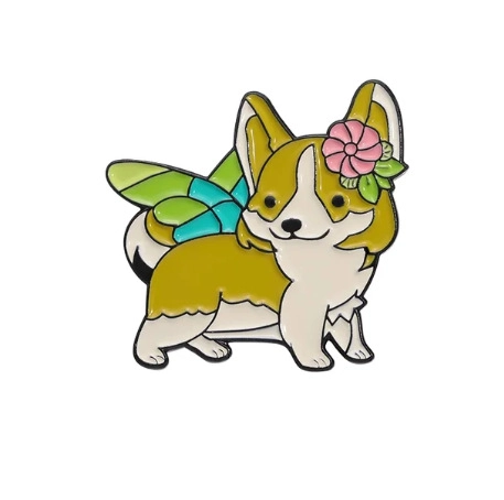 Divertido Pin de Esmalte de Animales de Dibujos Animados Humorístico Lindo Corgi Gato Ganso Rana Broche de Aleación Lacado