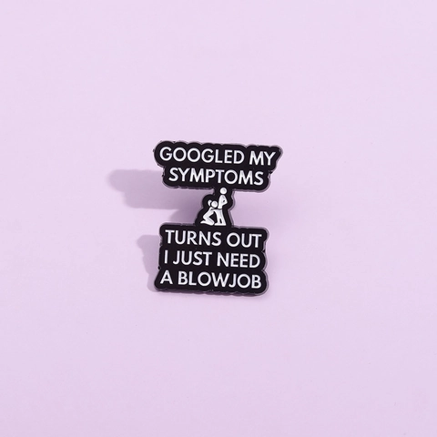 Funny Creative Alloy Enamel Pin Badge Slogan English Letter Graphic Brooch For Bags Clothing Jewelry Accessory For Universal