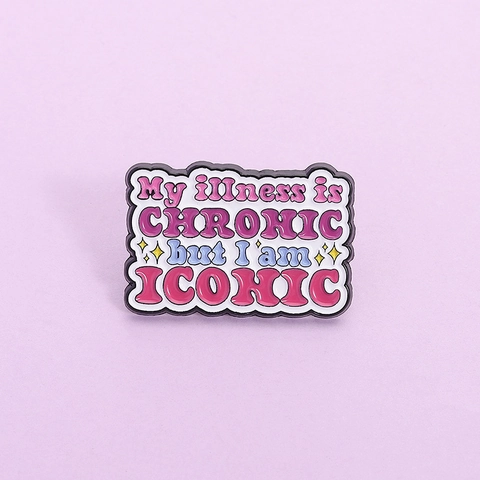 Iconic Chronic Lettering Enamel Pin Alloy Star Decorative Badge For Backpack Clothes Accessory Unisex Jewelry Gift