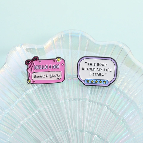Broches en Email Amusantes pour Amoureux des Livres Alliage de Zinc Laqué Badge pour Sac à Dos Vêtements Accessoires Bijoux