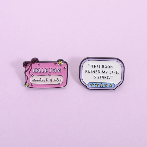 Broches en Email Amusantes pour Amoureux des Livres Alliage de Zinc Laqué Badge pour Sac à Dos Vêtements Accessoires Bijoux