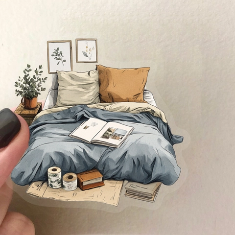Ästhetische Heimkunst Transparente PET Aufkleber Aquarell Lifestyle Decals Wasserdicht DIY Journal Scrapbook Dekorative Aufkleber
