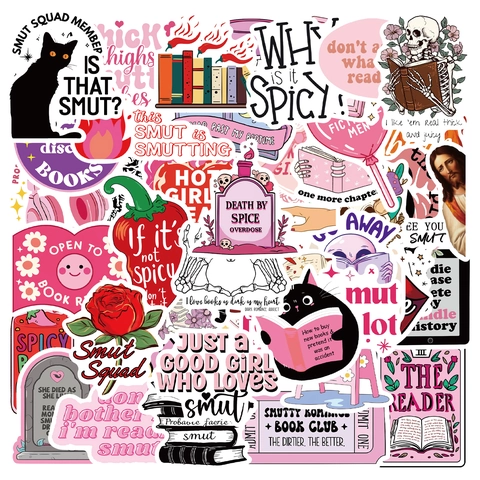 Autocollants Thème Lecture Smut Rose Stickers Vinyle Imperméables Pour Ordinateur Portable Journal Guitare Décor DIY Lecteurs