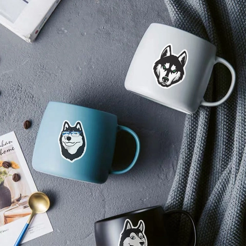 Adesivi Decorativi Impermeabili Cane Siberian Husky per Valigie Skateboard Laptop Decalcomanie in Vinile Graffiti