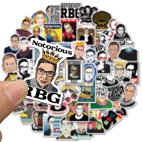 Ruth Bader Ginsburg RBG Zitate Aufkleber PVC Wasserdichte Decals Für Laptop Gepäck Wasserflasche Auto Feministische Aufkleber
