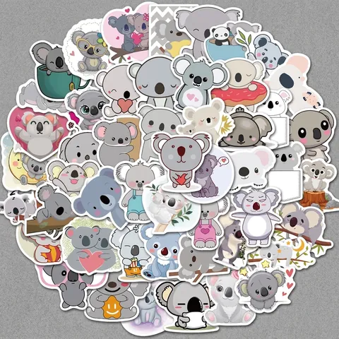 Adesivi Graffiti Koala Cartone Animato PVC Opaco Impermeabili Decalcomanie Per Laptop Valigia Skateboard Adesivi Diy Decorativi
