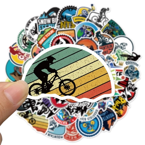 Mountain Bike Stickers Waterproof PVC Matte Decals For Laptop Helmet Skateboard Outdoor Cycling Adventure Graffiti Stickers