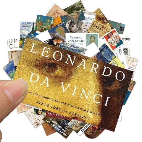 World Art Museum Ticket Stub Stickers Da Vinci Van Gogh Famous Painting Retro Aesthetic Waterproof PVC Decals For Decor