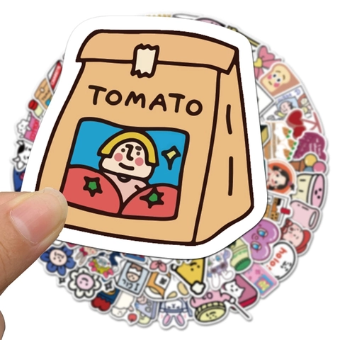 Schattige Cartoon Doodle Stickers Voor Koffer Laptop Dagboek Decoratie Kawaii Zelfklevende Waterdichte Vinyl Decals Voor Tieners