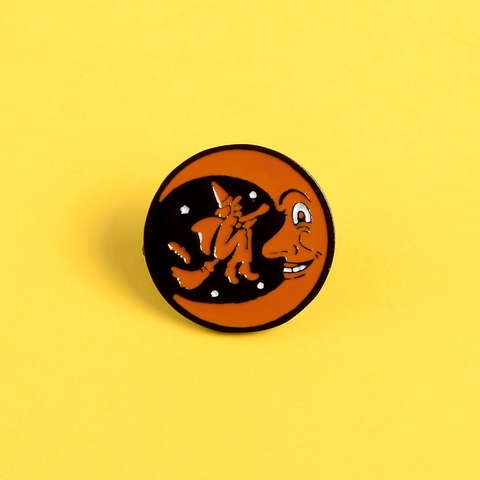 Broche en Émail d'Halloween Citrouille Sorcière Chat Noir Alliage Goutte d'Huile Épingle de Revers Accessoires Décoratifs Individuels de Mode Cadeau de Fête