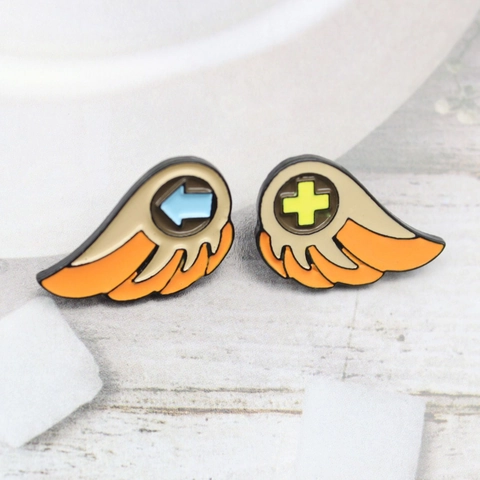 Cartoon Game Controller Engelsflügel Emaille Pin Legierung Brosche Personalisierte Pixel Spiel Abzeichen Für Kleidung Rucksack