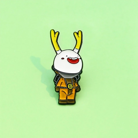 Dessin Animé Astronaute Poupée Épingle Émail Mignon Orange Combinaison Spatiale Broche Sac à Dos Décoration Badge Bijoux Cadeau