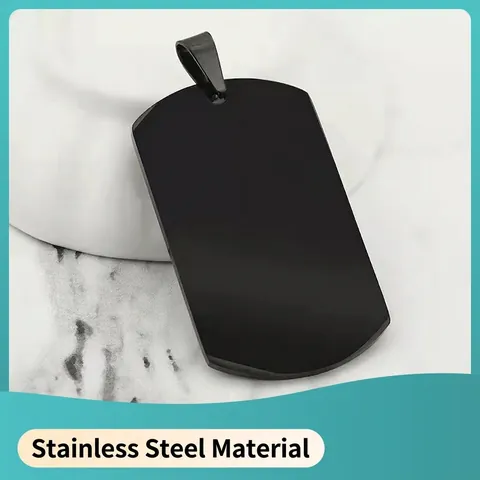 Roestvrijstalen Militaire Dog Tag Hanger DIY Spiegelgepolijste Blanco Tag Voor Heren Dames Sieraden Maken Accessoire