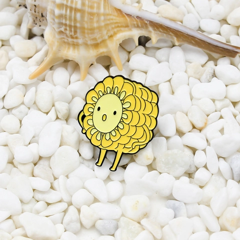 Mignonne Broche Pin en Émail Maïs de Dessin Animé en Alliage Métallique Badge Accessoire Bijoux pour Vêtements Sac à Dos Chapeau Femme Enfants Cadeau