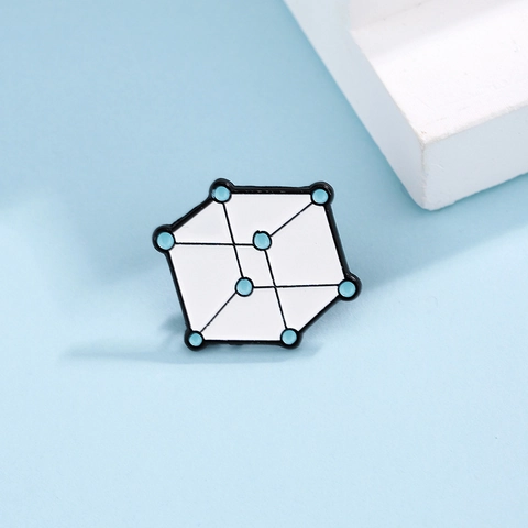 Creative Science Chemical Formula Molecular Structure Enamel Pin Alloy Brooch Badge For Students Teachers Lab Gear Gift