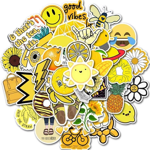 Adesivi in Vinile Impermeabili Estetici Decalcomanie Decorative DIY Colorate per Laptop Bottiglia d'Acqua Skateboard Valigia per Ragazzi Bambini