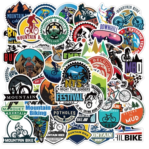 Pegatinas de Bicicleta de Montaña Impermeables MTB Ciclismo Calcomanías para Equipaje Laptop Casco Skateboard Coche Graffiti