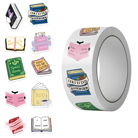 Lesethemen Dekorative Aufkleber Wasserdicht PVC Buchliebhaber Geschenk Scrapbooking Journaling Zubehör Literarische Kunst Aufkleber