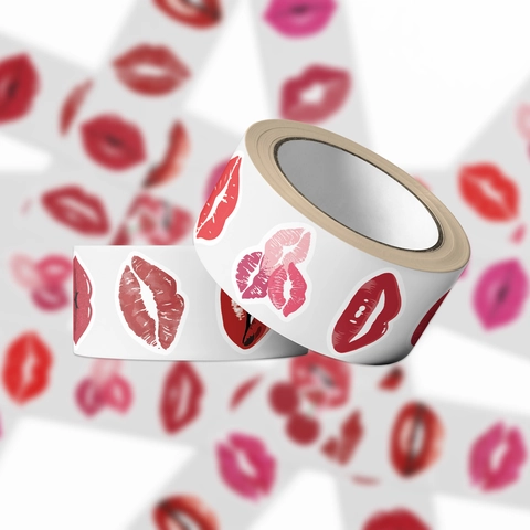 Romantische Rode Lip Kus Stickers Waterdicht PVC Decoratieve Sluitzegels Voor Enveloppen Scrapbooking Knutselen Bruiloft Valentijnsdag