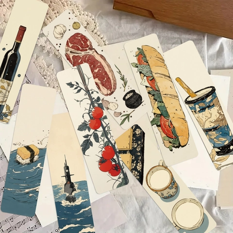 Vintage Japanse Stijl Papier Boekenleggers Voor Lezen Paginamarkeringen Studenten Kantoorbenodigdheden Decoratieve Kantoorbenodigdheden