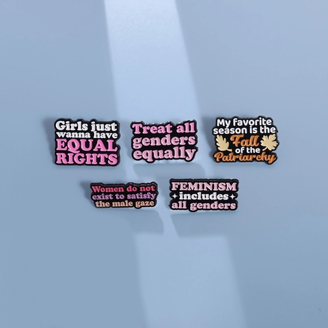 Feminisme Slogan Emaille Pin Set Gendergelijkheid Legering Broches Sociale Rechtvaardigheid Citaten Voor Dames Heren Decoratie