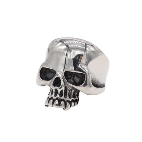 Gothic Punk Totenkopf Ring Für Herren Vintage Titanium Stahl Biker Skelett Fingerring Retro Hip Hop Rock Party Schmuck