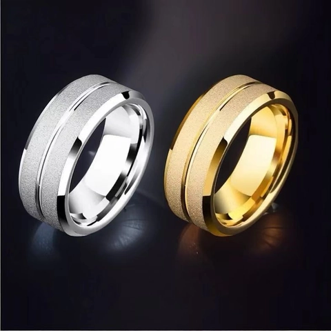 Minimalistischer Titanstahl Ring Für Herren Hip Hop Matt Gebürsteter Edelstahl Geometrischer Fingerring Unisex Modeschmuck