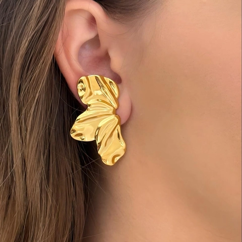 Butterfly Stud Earrings 304 Stainless Steel Waterproof Hypoallergenic PVD Gold Plated Trendy Beach Jewelry For Women
