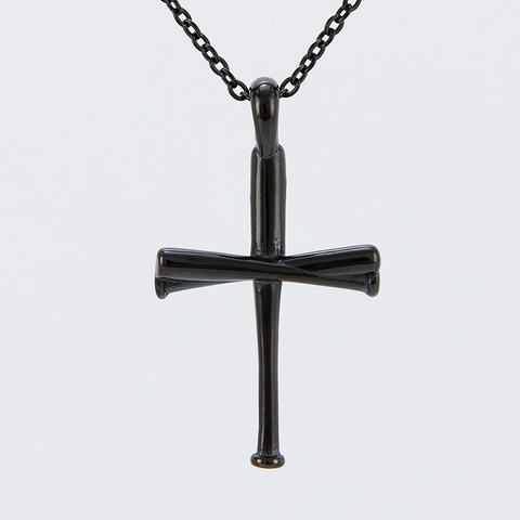 Baseball Bat Cross Stainless Steel Pendant Fashion Hip Hop Sporty Style Cross Pendant For Men Women Jewelry Accessory