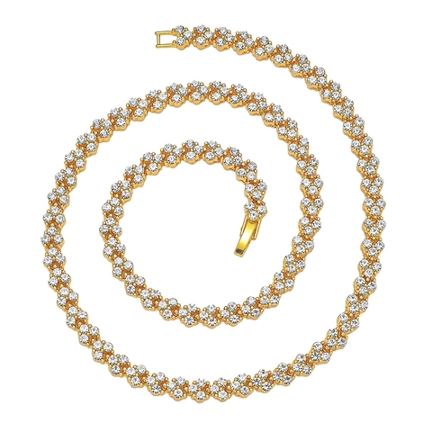 Herren Hip Hop Iced Out Herz Verbindung Panzerkette Halskette Zinklegierung Strass Galvanisiert Mode Schmuck Gold Silber Kette