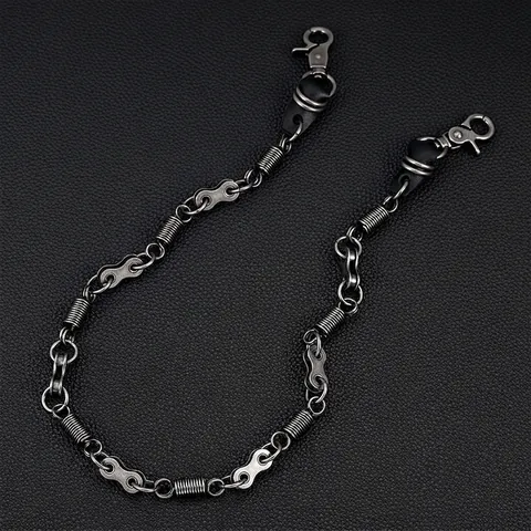 Punk Industrie Metall Hosenkette Für Herren Damen Gothic Hip Hop Fahrradkette Feder Geldbörsenkette Jeans Taille Zubehör