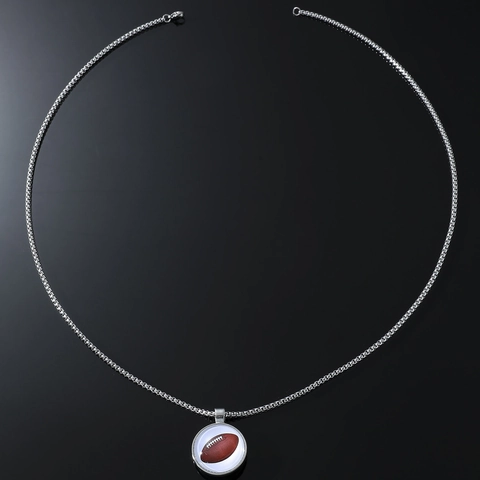 Collana Con Ciondolo A Forma Di Football Americano Da Uomo Hip Hop Lega Di Zinco Stile Sportivo Collana Con Ciondolo A Sfera