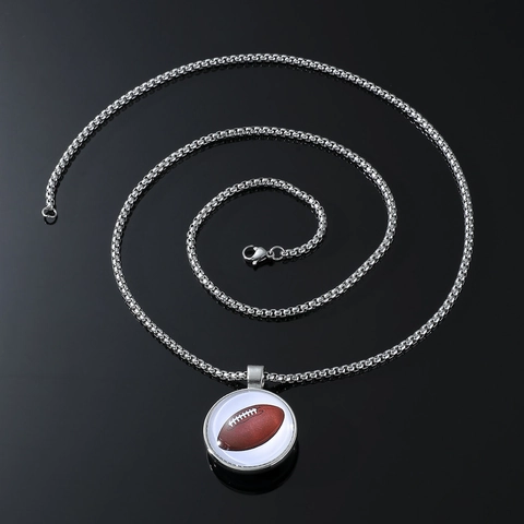 Collana Con Ciondolo A Forma Di Football Americano Da Uomo Hip Hop Lega Di Zinco Stile Sportivo Collana Con Ciondolo A Sfera