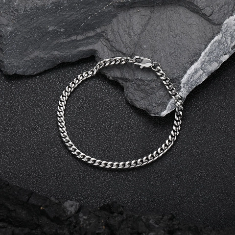 Bracciale a Maglia Cubana in Acciaio Inossidabile Placcato Oro Hip Hop Catena Spessa Gioielli per Uomo Donna Accessori Moda