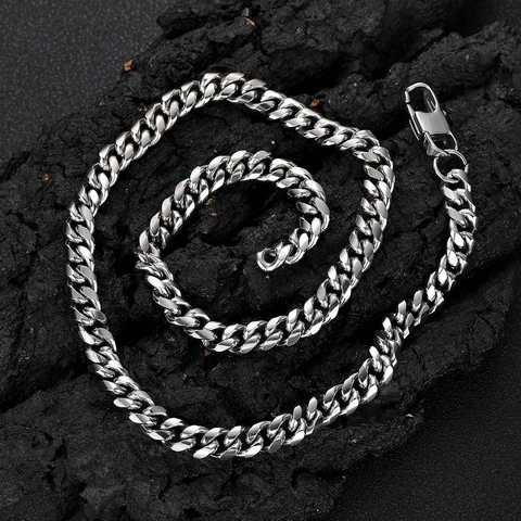 Edelstahl Panzerkette Halskette Mit 18K Vergoldung Hip Hop Schmuck Für Unisex Trendige Dicke Einfache Gliederkette