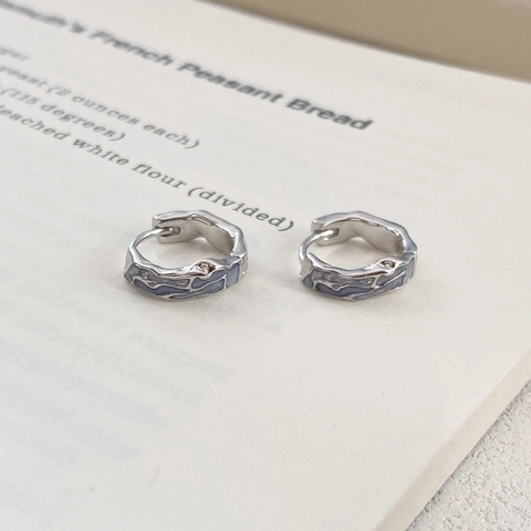 925 Sterlingsilber Emaille Ohrringe Für Damen Unregelmäßig Wellenförmig Geometrisch Lavendel Blau Tropföl Schmuck Platinierte