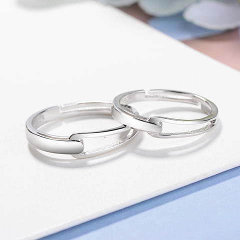 925 Sterlingsilber Paar Ringe Möbiusband Minimalistische Verstellbare Offene Ringe Für Herren Damen Mode Jubiläum Schmuck Geschenk
