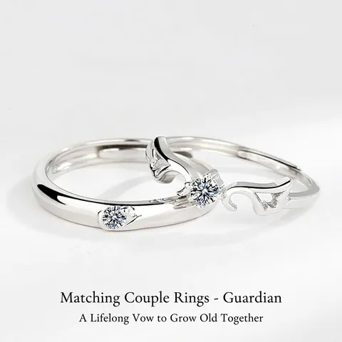925 Sterling Silver Angel Wings Couple Rings Adjustable Open Ring Rhinestone Wing Matching Band Fashion Jewelry Gift