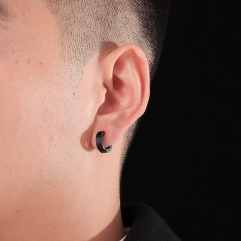 Minimalist Stainless Steel Huggie Hoop Earrings for Men Women Punk Rock U-shaped Small Round Ear Buckle Fashion Jewelry
