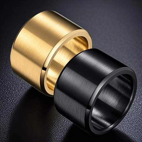 Herren Titanstahl Ring Minimalistisch Gebürstet Matt Breit Band Ring Edelstahl Hip Hop Schmuck Nische Individueller Fingerring