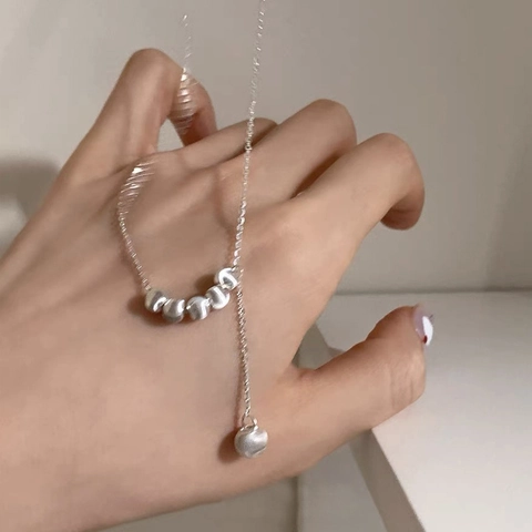 Minimalistische 925 Sterlingsilber Katzenauge Kugel Anhänger Halskette Elegante Y-Förmige Kette Für Damen Feiner Schmuck