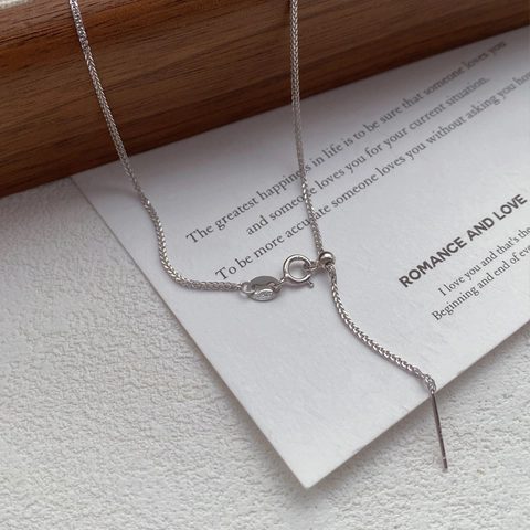 S925 Sterling Silver Chopin Adjustable Needle Pin Necklace For Women Rose Gold Gold Silver Minimalist Fashion Jewelry