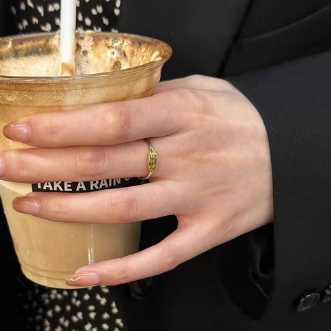 925 Sterlingsilber Ring Zweifarbiges Design Graviertes Englisches Zitat Offen Verstellbar Minimalistischer Damen Schmuck