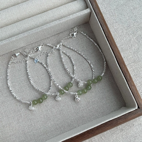 S925 Sterling Silver Broken Silver Hetian Jade Lotus Seedpod Bracelet For Women Retro Zen Minimalist Adjustable Jewelry Gift
