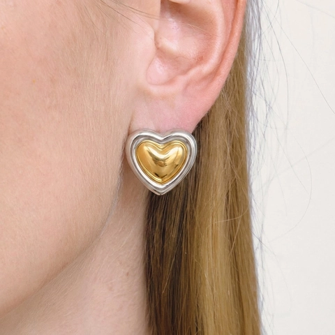 Herz Ohrstecker Edelstahl Wasserdicht Hypoallergen Vintage Französisch Minimalistischer Schmuck Geschenk Für Frauen
