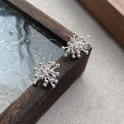 925 Sterlingsilber Feuerwerk Ohrstecker Geometrische Löwenzahn Glanz Minimalistisch Zierliche Ohrringe Für Damen Pendler Schmuck Geschenk