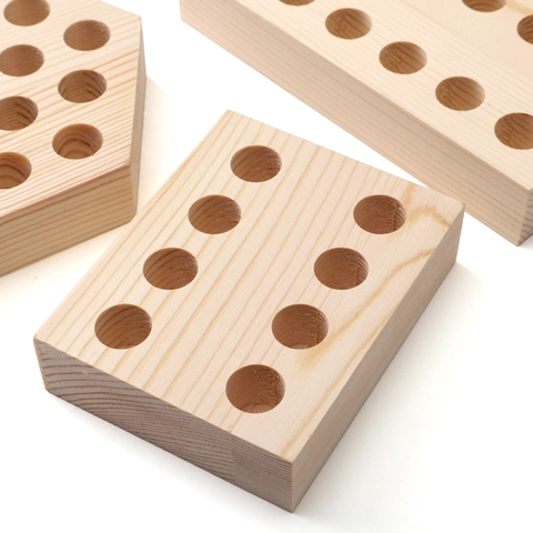 Pinewood Pliers Storage Rack Multi Hole Stand For Manual DIY Jewelry Making Accessories Tools Organizer Natural Wood Base